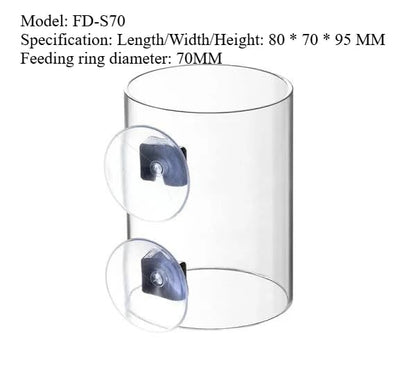 Marine Sources 50/70/90mm Feeding Ring - Dual Suction Cup Mount | Anti-Float Aquarium Feeder | Prevents Food Waste (FD-S70) - size: FD-S70