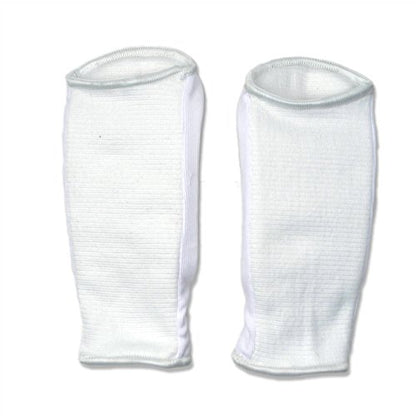 Cloth Forearm Guard Taekwondo, Martial Arts, MMA Forearm Protective Gear Protector for Sparring (Black/White; Child Small to Adult XL) - size: Medium, style: White