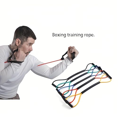 Boxing Resistance Bands for Strength and Speed Training, Boxing Training Equipment with Varied Resistance Levels Enhance Your Boxing Skills Fit for Fighters, Athletes and Fitness - color: Yellow(15LB)