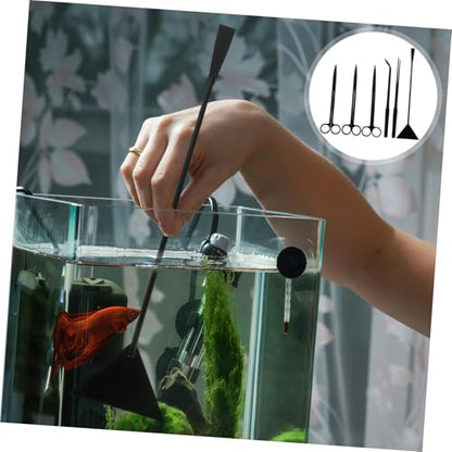 UKCOCO 1 Set Fish Tank Maintenance Supplies Precision Tweezers Scissors Spatula for Water Grass Trimming Plant Care