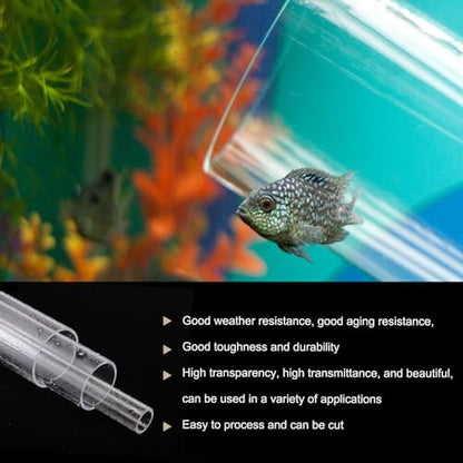 18" Clear Plastic Rigid Pipe 15mm ID x 18mm OD (0.6" ID x 0.7" OD) Acrylic Round Tubing, [for Plumbing, Hydraulics, Aquarium] - size: 0.6" x 0.7"