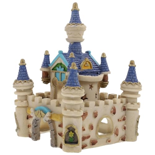 Balacoo Fish Tank Castle Decor Aquarium Castle Adornment | Aquarium Underwater Castle Ornament Resin Aquarium Adornment 5.70 X 4.33 X 4.33 in Hideout for Betta Fish and Tropical