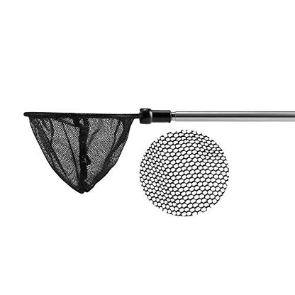 Lpraer Aquarium Fish Net with Extendable Stainless Steel Long Handle Fine Mesh Net for Fish Tank - size: 3.5 inch