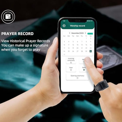 LICAEVEY Smart Tasbih Counter Ring, APP Reminder Digital Display Muslim Islamic Prayer Ring for with Intuitive Counting Experience, Enhanced User Interface