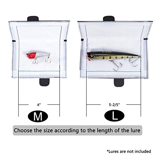 Dr.Fish 3 Pack Fishing Lure Wraps Lure Hook Cover Shield for Fishing Rod Thick Soft Padded Pierce Resistant Hard Baits Minnow Crankbait Popper Spinnerbait - color: M: 5.6*4"-3 Pack