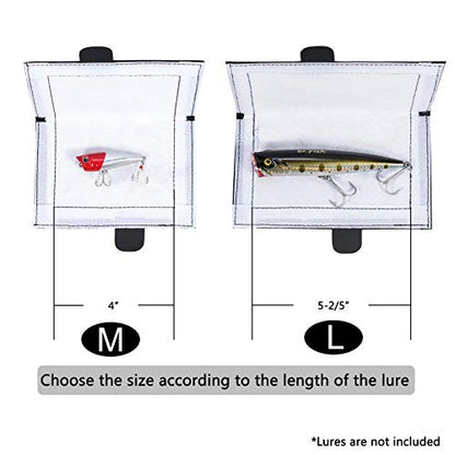 Dr.Fish 3 Pack Fishing Lure Wraps Lure Hook Cover Shield for Fishing Rod Thick Soft Padded Pierce Resistant Hard Baits Minnow Crankbait Popper Spinnerbait - color: L: 7*4"-3 Pack