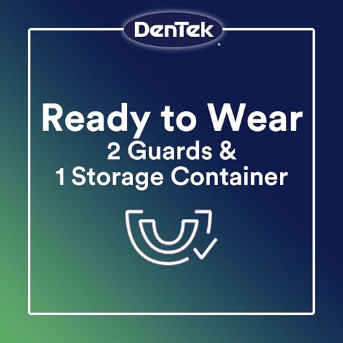 DenTek Comfort-Fit Dental Guard, 1 Storage Case & Pack of 2 Guards | FDA-Cleared Mouth Guard, For Grinding Teeth at Night, Ready to Wear & Adjustable, Non-Bulky Bite Pads, Slim Protection
