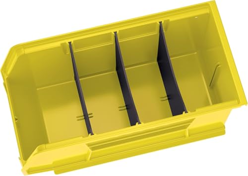 Akro-Mils 30230 AkroBins Plastic Storage Bins, 11"x5"x5", Yellow, 12-Pack | Space-Saving Stackable Bins for Garage, Pantry, Craft Organization - color: Yellow