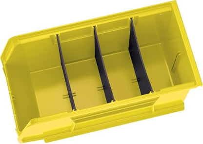 Akro-Mils 30230 AkroBins Plastic Storage Bins, 11"x5"x5", Yellow, 12-Pack | Space-Saving Stackable Bins for Garage, Pantry, Craft Organization - color: Yellow