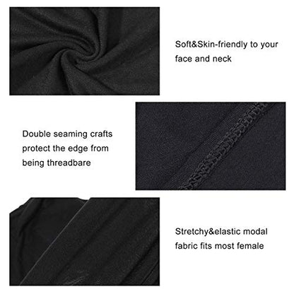 GERINLY Solid Women's Muslin Hijab Sport Head Scarf - Plain Under Scarf Muslimah Turban Cap - Ramadan Accessory - color: Black