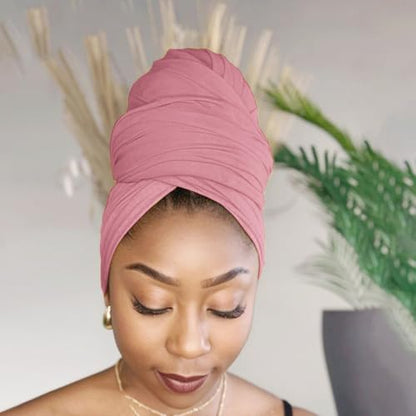 Hijab Scarf for Women Soft Muslim Hijabs Head Wrap Scarves Fashion Long Hair Shawls Stretchy Muslin Headscarf - color: Light Pink Hijab Scarf for Women