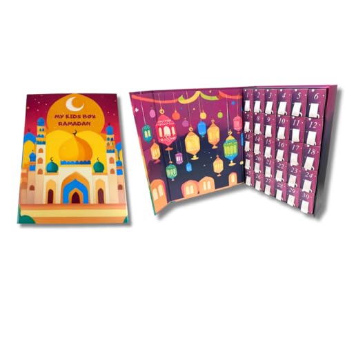 Ramadan Advent Calendar To Fill Out Muslim Child Aid Mubarak Box Ramadan Countdown Tasn'Im (Purple)