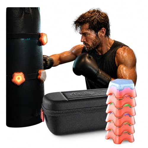Reaction Training Kit – 6 Smart Agility & Reflex Benchmarking Lights for Athletes, Coaches & Physical Therapy | App-Controlled Cognitive & Speed Training | Portable Performance Training Kit