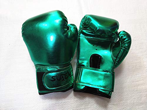 Boxing Gloves for Kids, Children Solid Training Gloves for Punching Bag, Kickboxing, and MMA, Ideal for Ages 3-15, Perfect for Sparring, Training, and Martial Arts (Green)