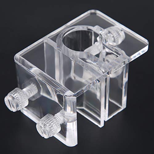 ZJchao Aquarium Tube Fixture Holder, Fish Filter Clamp/Holder Aquarium Plant Holder Clear 20mm Acrylic Aquarium Hose Tube Fixing Pipe Clamp/Holder Fish Hanger for Holding Doing Pump Soft Hose
