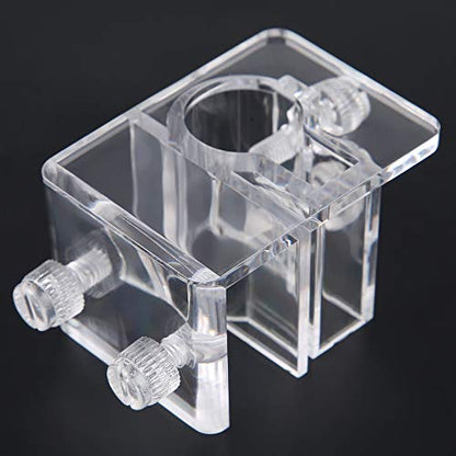 ZJchao Aquarium Tube Fixture Holder, Fish Filter Clamp/Holder Aquarium Plant Holder Clear 20mm Acrylic Aquarium Hose Tube Fixing Pipe Clamp/Holder Fish Hanger for Holding Doing Pump Soft Hose