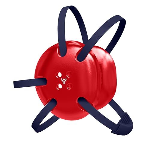 Great Call Athletics | Wrestling Classic Headgear | Earguard Adult Grappling Head Gear | Adjustable Ear Guards Navy Straps - style: Varsity Red w/ Navy Straps