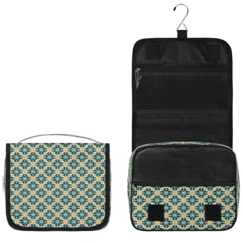 Islamic Ethnic Theme Traveling Toiletry Bag for Women Men Portability Hanging Makeup Bag Shaving Bag for Travel Toiletries Cosmetics Organizer