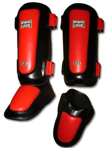 GelTech Standup Muay Thai Shin Instep for MMA, Muay Thai, Kick Boxing, Martial Arts - size: Large