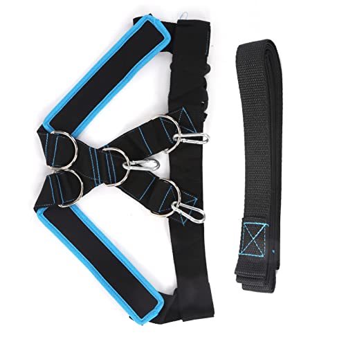 Weight Bearing Shoulder Strap Pulling Sled Harness Vest for Speed Agility Training - color: Black Blue