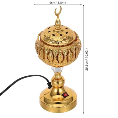 DECHOUS Bakhoor Burner: Arabian Style Electric Incense Burner Plug in Censer for Home Office Aroma, Middle Eastern Bukhoor Censer for Yoga Spa Relaxation, Us Plug