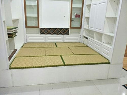 HUAWELL Japanese Traditional Interior Igusa Unit Tatami 1 Inch Thickness (Brownish Green, 70cm*70cm) - color: Brownish Green, size: 2'4" x 2'4" (Rectangular)