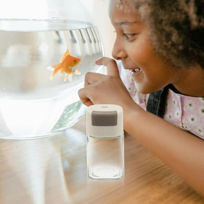 NOLITOY Manual Fish Food Dispenser Bottle, Angled Nozzle Squeeze Spot Feeder for Aquarium Targeted Feeding, Pet Food Storage for Betta Shrimp Turtles