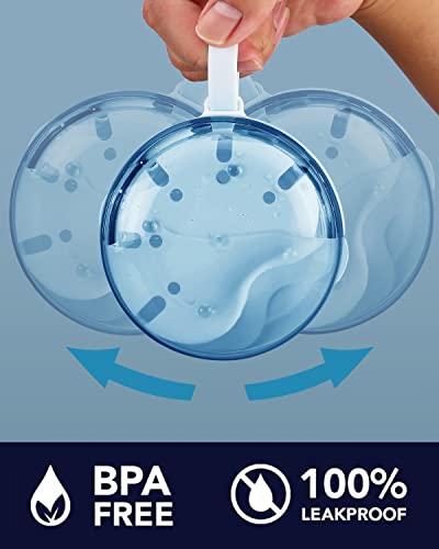 Denture Case, Definitely No-Leak Denture Bath Box for Traveling Perfectly, Denture Cup with Strainer & Magnetic Mirror,Completely Clean Care for Retainer, Mouth Guard, & Denture - color: Blue