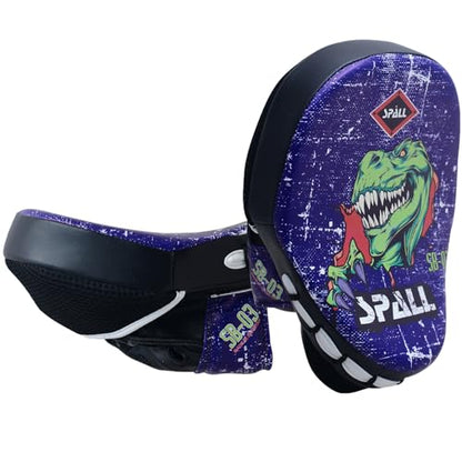 Curved Boxing Pads - Boxing Mitts and Punch Pads, Muay Thai MMA Focus Boxing Mitts Suitable for Boxing, Kickboxing, Karate, and Martial Arts - color: Dino-Blue