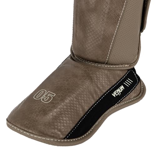 Venum Impact Evo Scales Shin Guards - color: Brown