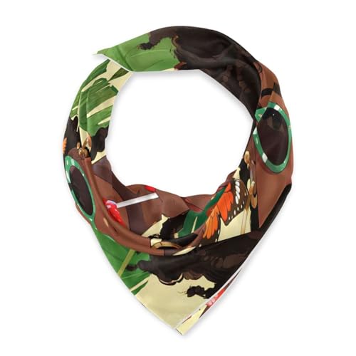 Head Scarf for Women,35" Large Square Hair Scarves Bandana Fashion Neck Scarf - color: Color 18