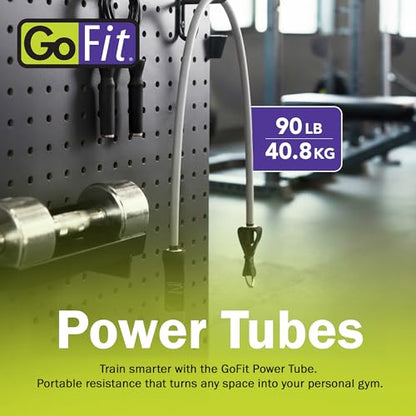 GoFit Resistance Training Power Tubes - color: Gray, size: 90 lb