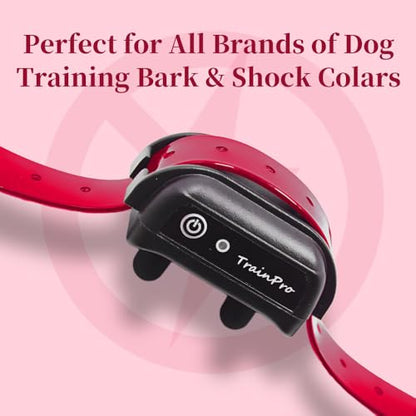 Waterproof TPU Replacement Strap for Dog Training Collar, 27.5 in - color: Red