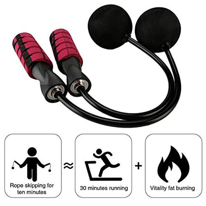 Weighted Cordless Jump Rope, Adjustable Ropes Tangle-Free High Speed Skipping Rope For Fitness Workout Indoor Outdoor, Ropeless Bod Rope Great For Weight Loss Improving Fitness In Small Spaces