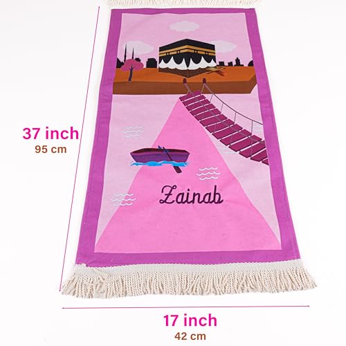 IEF Personalized Eid Gifts Prayer Mat, Birthday Gifts Quran Prayer Beads Set, Anniversary Gift Chenille Prayer Rug Pearl Prayer Beads Arabic Quran for Girls (Girl, Model-3) - color: Model-3
