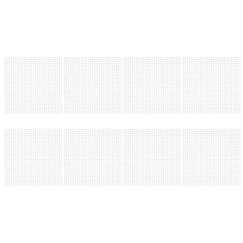 8pcs Fish Tank Separator: Fish Tank Bottom Filter Grid Divider 11.65 inch - Aquarium Substrate Separator Tray for Partition and Filter Support 0.39 inch Hole - color: White