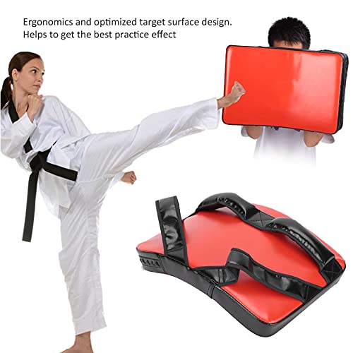 Taekwondo Kick Boxing Pad, Muay Thai Pad for Training Curved Kickboxing Kicking Strike Shield Foot Target Martial Arts Training Pads Foot Practice Small Size - color: red