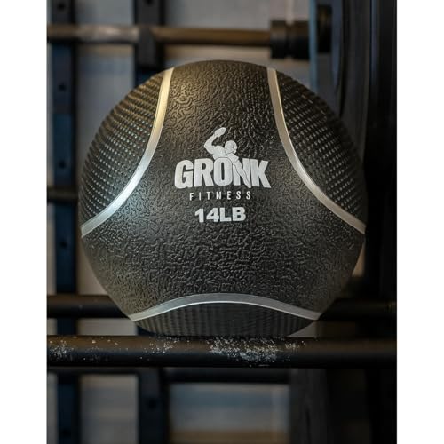 Gronk Fitness Premium Medicine Ball | Non-Slip Weighted Medicine Ball | Great Wall Ball for Full Body Workouts | Perfect for Strength & Conditioning Exercises - size: 4