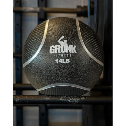 Gronk Fitness Premium Medicine Ball | Non-Slip Weighted Medicine Ball | Great Wall Ball for Full Body Workouts | Perfect for Strength & Conditioning Exercises - size: 4