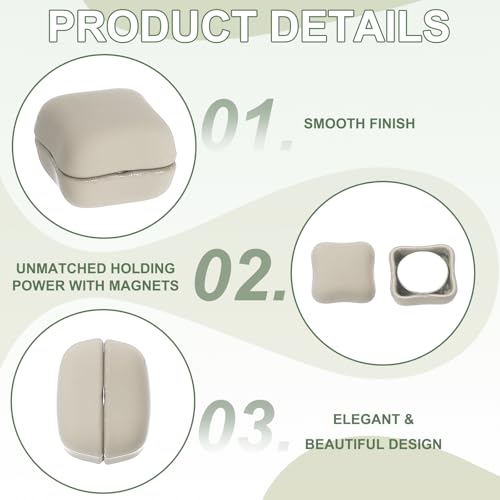 Hijab Magnetic Pins, Strong Hijab Pins Square Magnetic Buttons Pinless Headscarf Clips - Fitting for (Clothing - Dress - Scarf - Women) 12 Pack & 0.4 in & Khaki - color: Khaki
