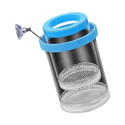 Floating Fish Breeding Box Net Design Safe Fish Habitat Isolation Tanks for Fry Shrimp Easy Setups Compacts - color: Blue, size: L