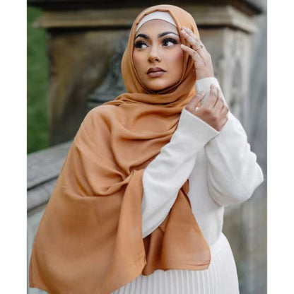 Modal Hijab for Women | Headscarf - color: Butterscotch Modal - Plain Hijab