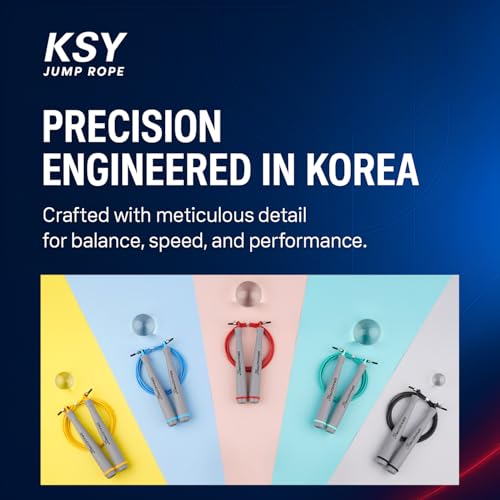 Jump Rope for Men and Women (Grand Prix Ultra Speed Series) – Adjustable Wire Rope for CrossFit, Boxing, and Fitness Training – Smooth, Fast, Tangle-Free Rotation (Made in Korea) - color: Gray/Red