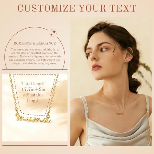 Personalized Name Necklace, Custom Engraved Titanium Steel Gift