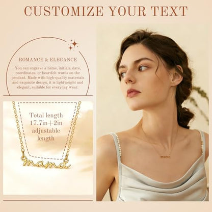 Personalized Name Necklace, Custom Engraved Titanium Steel Gift