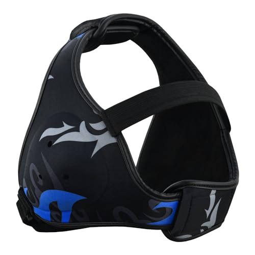 ROAR-INT Wrestling Headgear Men BJJ Ear Guard Protection MMA Grappling Cauliflower Helmet - color: Eagle-Blue (Pack-1)