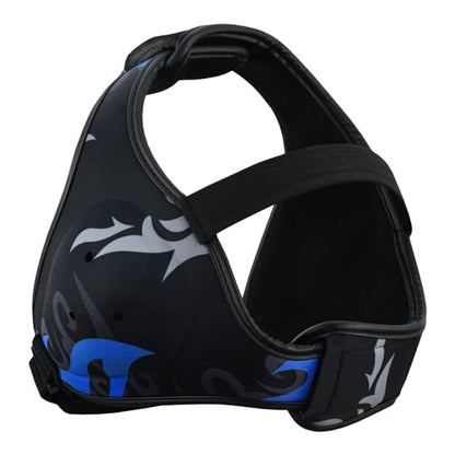 ROAR-INT Wrestling Headgear Men BJJ Ear Guard Protection MMA Grappling Cauliflower Helmet - color: Eagle-Blue (Pack-1)