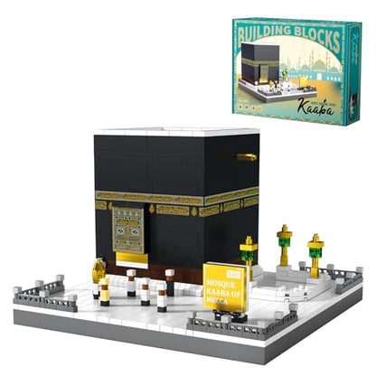 Mosque Kaaba of Mecca Building Blocks Sets Islamic Architecture Model Toys for Adults and Kids World Famous Landmark Building Kits Eid Gifts for Muslim 446PCS - style: Mosque Kaaba of Mecca
