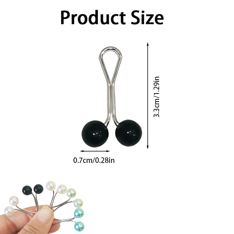 25 Pcs Hijab Pins,Multicolor Headscarf Pearl Pins Safety Scarf Clips for Muslim Women, Shawl, Sweater & Wedding Dress Accessories