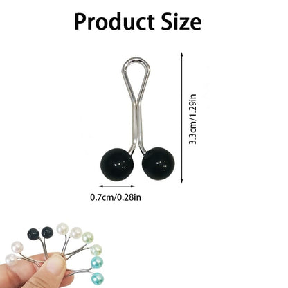 25 Pcs Hijab Pins,Multicolor Headscarf Pearl Pins Safety Scarf Clips for Muslim Women, Shawl, Sweater & Wedding Dress Accessories
